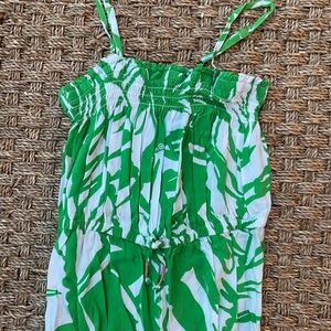 Lilly Pulitzer Green and White Leaf Print Outfit